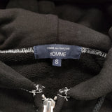 COMME des GARCONS HOMME AD2025 綿裏毛ジップアップフーディ 定価49500円 パーカー 25AW ブラック メンズ コムデギャルソンオム【中古】6-0804M♪