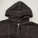 COMME des GARCONS HOMME AD2025 綿裏毛ジップアップフーディ 定価49500円 パーカー 25AW ブラック メンズ コムデギャルソンオム【中古】6-0804M♪