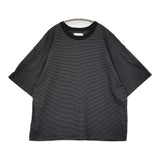 markaware オーガニックスーピマ ボーダーコンフォートフィットTee 定価13200円 半袖Ｔシャツ カットソー 25SS ブラック グレー メンズ マーカウェア【中古】6-0804S♪