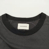 markaware オーガニックスーピマ ボーダーコンフォートフィットTee 定価13200円 半袖Ｔシャツ カットソー 25SS ブラック グレー メンズ マーカウェア【中古】6-0804S♪