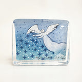 iittala イッタラ ヘルヤ Tahtisateessa 天使 ガラスカード In Star Rain オブジェ クリア ブルー レディース【中古】6-0721G♪