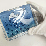 iittala イッタラ ヘルヤ Tahtisateessa 天使 ガラスカード In Star Rain オブジェ クリア ブルー レディース【中古】6-0721G♪