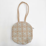 mina perhonen muffin bag blumen aca9019 刺繍 定価16500円 トートバッグ 24AW ブラウン ライトブルー レディース ミナペルホネン【中古】6-0724G♪
