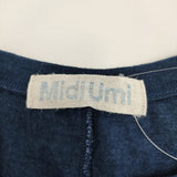 Midi-umi コットン ノースリーブ ワンピース ネイビー レディース ミディウミ【中古】6-0817S◎