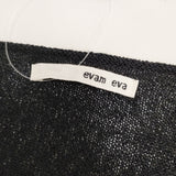 evam eva E231K208 リネン ワイド プルオーバー サマーニット ニット ブラック レディース エヴァムエヴァ【中古】6-0906M◎