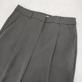NATURAL BEAUTY BASIC センタープレススラックス サイズXS パンツ グレー レディース ナチュラルビューティーベーシック【中古】6-0919G∞