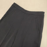 Spick and Span Noble ワイドスラックス 34 センタープレス サイドスリット パンツ ネイビー レディース スピック＆スパン ノーブル【中古】6-0919G∞