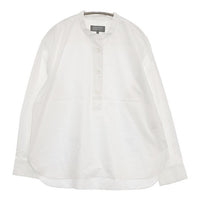 マーガレットハウエル　綿×麻　プルオーバーシャツ　長袖　アイボリー　美品 MARGARET HOWELL FINE COTTON POPLIN プルオーバーシャツ 定価34100円