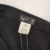 agnes b. 日本製 ポリエステル サイズ38 ロングスカート ブラック レディース アニエスベー【中古】6-0919M∞