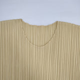 PLEATS PLEASE ISSEY MIYAKE プリーツ加工 半袖ブラウス プルオーバー サイズ3 ポリエステル 半袖Ｔシャツ カットソー イエロー レディース プリーツプリーズ【中古】6-0721S△