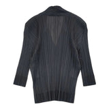 PLEATS PLEASE ISSEY MIYAKE プリーツ加工 ブラウス プルオーバー サイズ4 ポリエステル 七分袖 Ｔシャツ カットソー ブラック レディース プリーツプリーズ【中古】6-0721M△