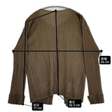 PLEATS PLEASE ISSEY MIYAKE プリーツ PP53-JO164 羽織り ポリエステル サイズ3 ジャケット カーディガン カーキ レディース プリーツプリーズ【中古】6-0912M∞