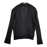 PLEATS PLEASE ISSEY MIYAKE プリーツ 羽織り ポリエステル PP81-JO103 ジャケット カーディガン ブラック レディース プリーツプリーズ【中古】6-0912M∞