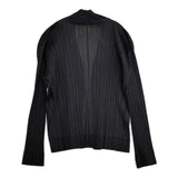 PLEATS PLEASE ISSEY MIYAKE プリーツ 羽織り ポリエステル PP81-JO103 ジャケット カーディガン ブラック レディース プリーツプリーズ【中古】6-0912M∞