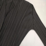 PLEATS PLEASE ISSEY MIYAKE プリーツ 羽織り ポリエステル PP81-JO103 ジャケット カーディガン ブラック レディース プリーツプリーズ【中古】6-0912M∞