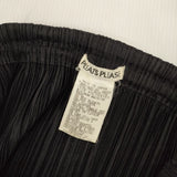 PLEATS PLEASE ISSEY MIYAKE プリーツ加工 PP04-JG370 フロントジップ ポリエステル ロングスカート ブラック レディース プリーツプリーズ【中古】6-0912M∞