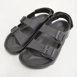 BIRKENSTOCK Mogami Terra モガミ テラ 38/24.5cm レギュラー幅 サンダル ブラック レディース ビルケンシュトック【中古】6-0724S♪