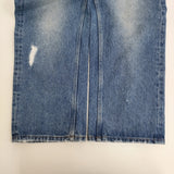 MM6/Maison Margiela ダメージ加工 イージーデニムパンツ サイズ40 S52KA0422 デニムパンツ ブルー レディース エムエム6/メゾンマルジェラ【中古】6-0724G♪