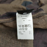 gungendo リネンルポワン染ストライプワンピース岩花火（いわはなび） こんねず 定価57200円 26SS ネイビー ブラウン レディース 群言堂【中古】6-0724S♪