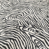 CELINE ゼブラ柄 ウール 大判 ストール ブラック オフホワイト レディース セリーヌ【中古】6-0724G♪