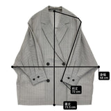 JOURNAL STANDARD L'essage シアーストライプドルマンジャケット 定価33000円 テーラードジャケット 26SS グレー ホワイト レディース ジャーナルスタンダードレサージュ【中古】6-0724M♪