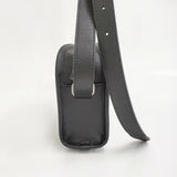MHL. SUPPLE LEATHER 定価63800円 レザー ショルダーバッグ 26SS ブラック レディース エムエイチエル【中古】6-0724G♪