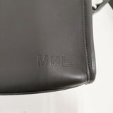 MHL. SUPPLE LEATHER 定価63800円 レザー ショルダーバッグ 26SS ブラック レディース エムエイチエル【中古】6-0724G♪