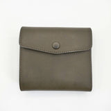 Sinleathers シンレザーズ tasca 定価35200円 タスカ レザーウォレット 二つ折り財布 カーキ レディース【中古】6-0909G∞