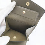 Sinleathers シンレザーズ tasca 定価35200円 タスカ レザーウォレット 二つ折り財布 カーキ レディース【中古】6-0909G∞