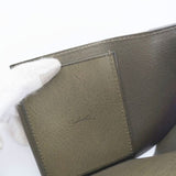 Sinleathers シンレザーズ tasca 定価35200円 タスカ レザーウォレット 二つ折り財布 カーキ レディース【中古】6-0909G∞