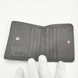 HIROFU センプレ 定価41800円 イタリア製 レザーウォレット 三つ折り財布 グレー レディース ヒロフ【中古】6-0909G∞