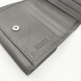 HIROFU センプレ 定価41800円 イタリア製 レザーウォレット 三つ折り財布 グレー レディース ヒロフ【中古】6-0909G∞