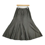 TRUNK HIROKO KOSHINO ナイロンシルク インナー付き サイズ40 ロングスカート カーキ レディース トランクヒロココシノ【中古】6-0926M∞