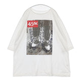 45R/45rpm フォトプリント コットン サイズ0 長袖Ｔシャツ カットソー ロンＴ ホワイト マルチカラー レディース フォーティーファイブアールピーエム【中古】6-0721M△
