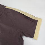 BEAMS BOY ショート ベースボール ショートスリーブ シャツ 定価14080円 カットオフ コットン 半袖シャツ エンジ ベージュ レディース ビームスボーイ【中古】6-0721S△