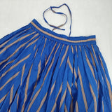 UNITED ARROWS UWCS C STRP TRD MAXI 定価16000円 1524-199-4623 コットン インド製 ストライプ ロングスカート ブルー レディース ユナイテッドアローズ【中古】6-0926M∞