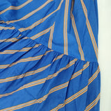 UNITED ARROWS UWCS C STRP TRD MAXI 定価16000円 1524-199-4623 コットン インド製 ストライプ ロングスカート ブルー レディース ユナイテッドアローズ【中古】6-0926M∞