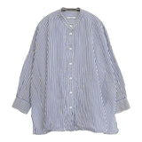JOURNAL STANDARD ストライプワイドシャツ 定価13200円 コットン 長袖シャツ ホワイト ブルー レディース ジャーナルスタンダード【中古】6-0926M∞