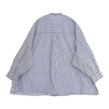 JOURNAL STANDARD ストライプワイドシャツ 定価13200円 コットン 長袖シャツ ホワイト ブルー レディース ジャーナルスタンダード【中古】6-0926M∞