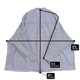 JOURNAL STANDARD ストライプワイドシャツ 定価13200円 コットン 長袖シャツ ホワイト ブルー レディース ジャーナルスタンダード【中古】6-0926M∞