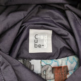 Cube-Cube 塩縮バーバリーコート サイズ38 定価75900円 15223402 裏地総柄 ダウンコート 25AW パープル レディース キューブキューブ【中古】6-0918T♪