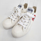 PLAY COMME des GARCONS/CONVERSE チャックテイラー 24cm スニーカー オフホワイト レディース プレイコムデギャルソン/コンバース【中古】6-0724G♪