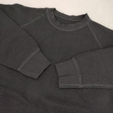 nest Robe ワッフル 01234-1467 長袖Ｔシャツ カットソー ロンＴ ブラック レディース ネストローブ【中古】6-0926M∞