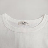 nest Robe コットン天竺BIGサイジングメッセージTee ワイド 半袖Ｔシャツ カットソー ホワイト ブルー レディース ネストローブ【中古】6-0724S♪