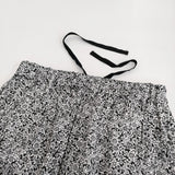 nest Robe リネンブラックフラワープリントギャザーパンツ 01232-1351-1 花柄 ワイド パンツ ブラック ホワイト レディース ネストローブ【中古】6-0724M♪