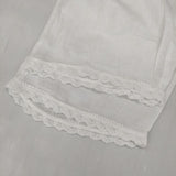 nest Robe 裾レース ドロワーズ ペチパンツ 01163-1084-8 リネン イージー パンツ ホワイト レディース ネストローブ【中古】6-0912M∞