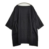 nest Robe リネン サイドギャザー 01193-1309 チュニック ブラック レディース ネストローブ【中古】6-0926M∞