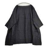 nest Robe リネン サイドギャザー 01193-1309 チュニック ブラック レディース ネストローブ【中古】6-0926M∞