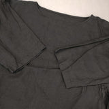 nest Robe リネン サイドギャザー 01193-1309 チュニック ブラック レディース ネストローブ【中古】6-0926M∞