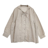 nest Robe リネンスクエアカラーブラウス 01243-1157 ブラウス シャツ 24AW ベージュ レディース ネストローブ【中古】6-0926M∞